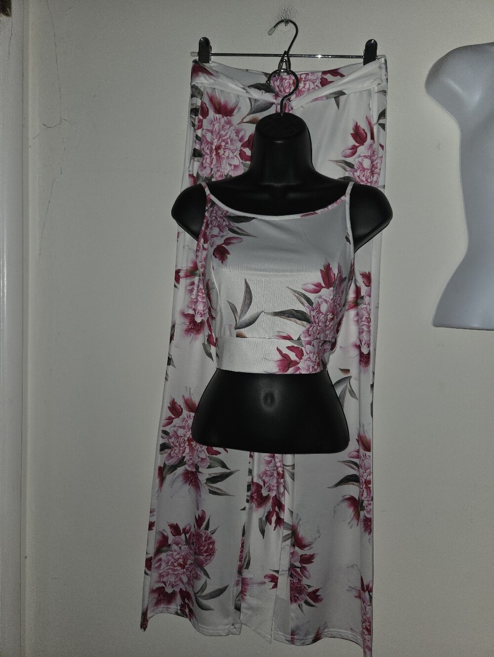 Floral Pink & White Two-Piece  Set